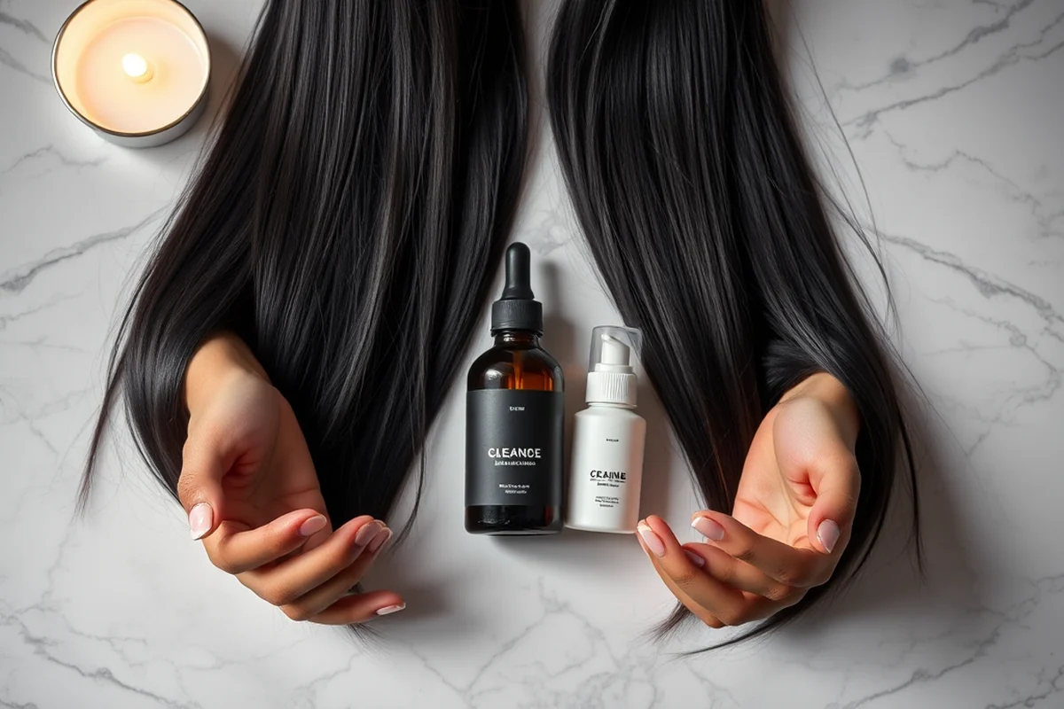 long straight black hair extensions — Long Straight Black Hair Extensions (the finished result)